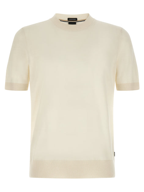 Hugo Boss White Virgin Wool T-Shirt