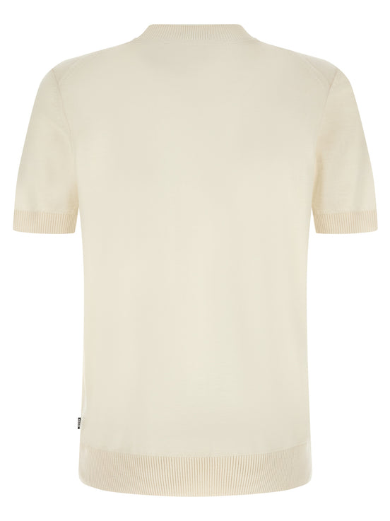 Hugo Boss White Virgin Wool T-Shirt