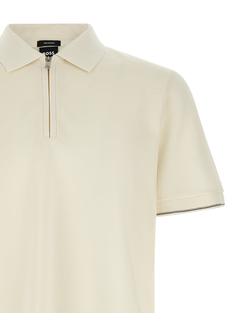 Hugo Boss Beige Cotton Polo Shirt