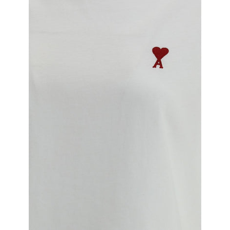 Ami Paris White Cotton T-Shirt