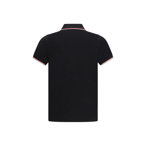 Moncler Black Cotton Polo Shirt