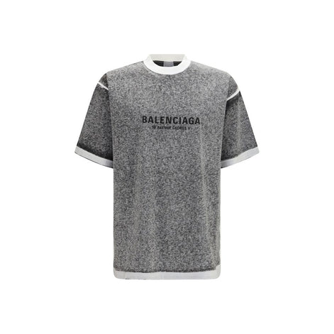Balenciaga Gray Cotton T-Shirt