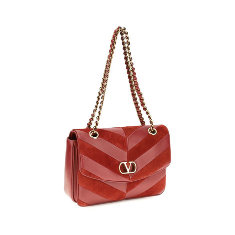 Valentino Garavani Multicolor Suede Leather Shoulder Bag