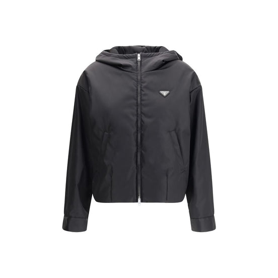 Prada Black Recycled Polyamide Shell Jacket