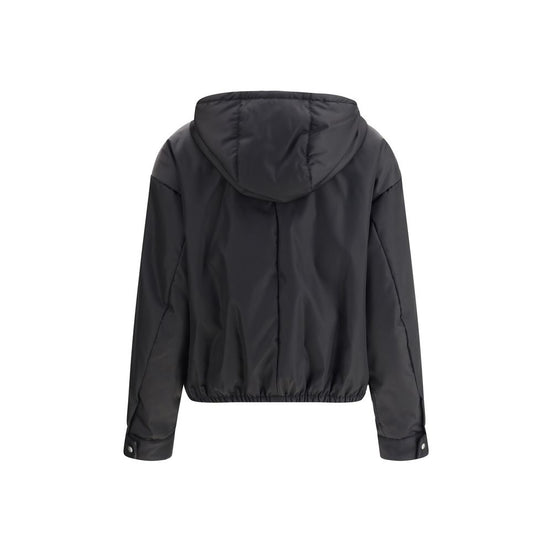 Prada Black Recycled Polyamide Shell Jacket
