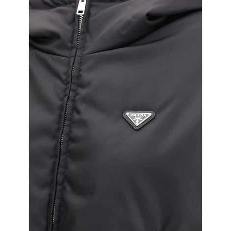 Prada Black Recycled Polyamide Shell Jacket