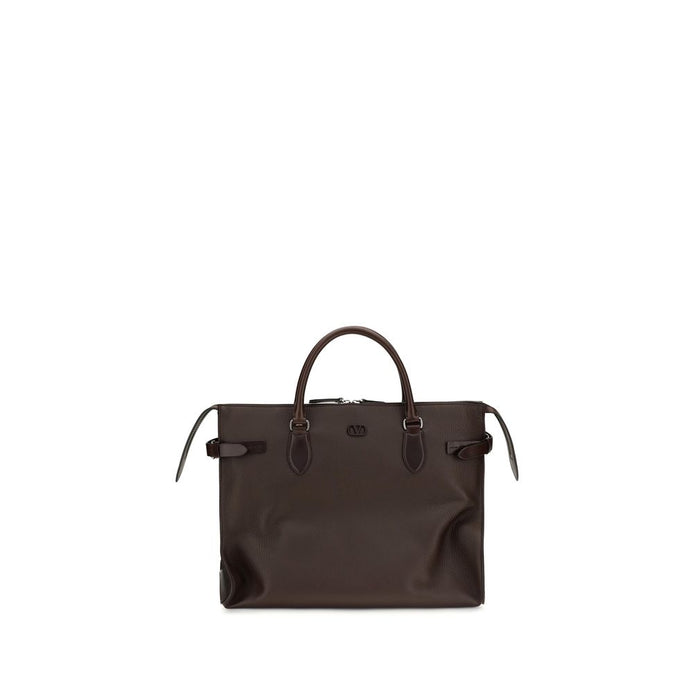 Valentino Garavani Antibes large Brown Leather Shoulder Bag