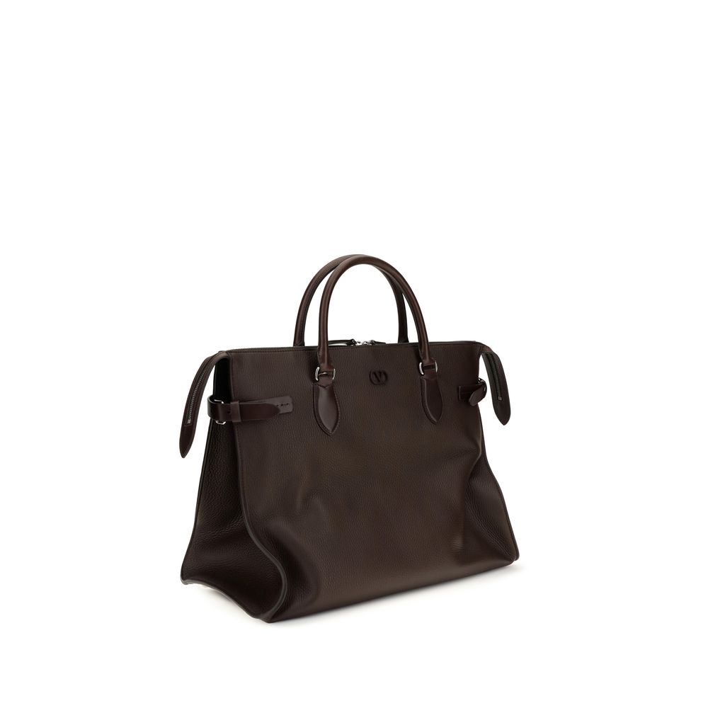 Valentino Garavani Antibes large Brown Leather Shoulder Bag