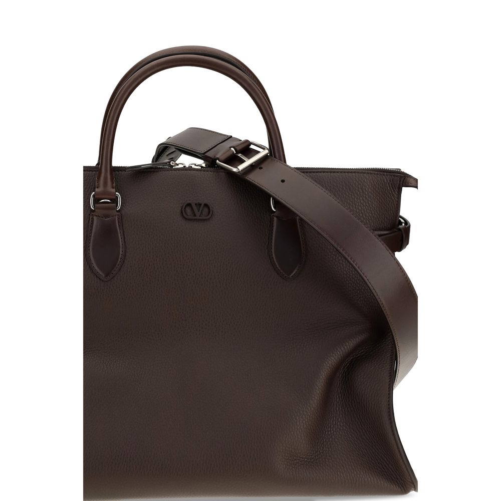 Valentino Garavani Antibes large Brown Leather Shoulder Bag