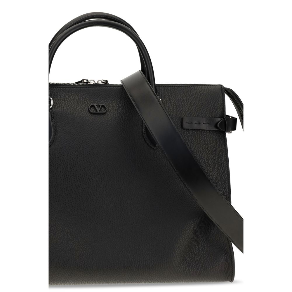 Valentino Garavani Antibes large Black Leather Shoulder Bag