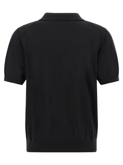 Hugo Boss Black Virgin Wool Polo Shirt