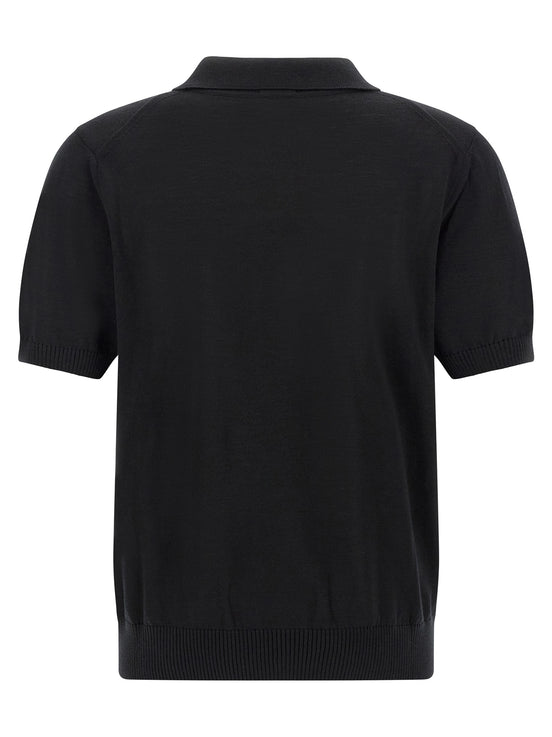 Hugo Boss Black Virgin Wool Polo Shirt