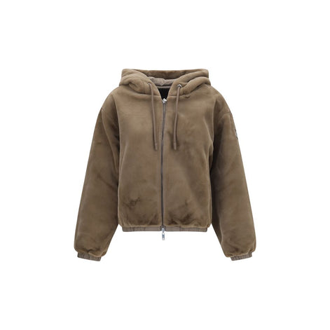 Moose Knuckles Brown Faux Fur Sweatshirt