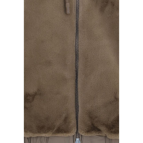Moose Knuckles Brown Faux Fur Sweatshirt