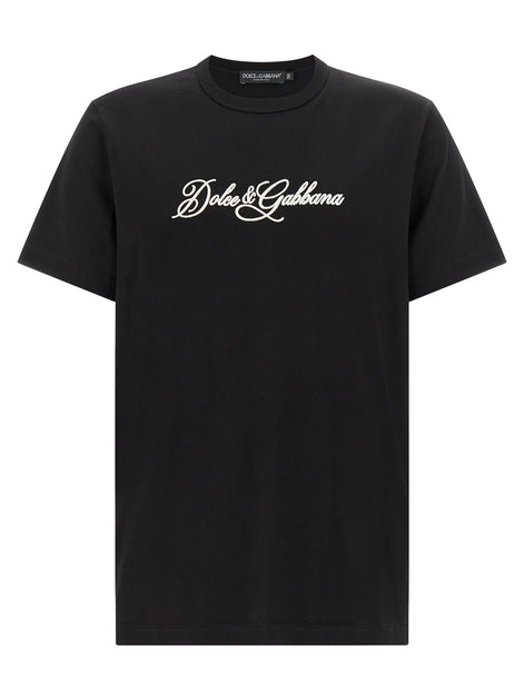 Dolce & Gabbana Black Cotton T-Shirt