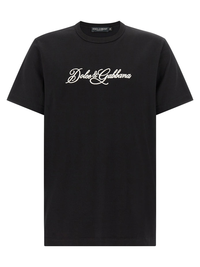 Dolce & Gabbana Black Cotton T-Shirt