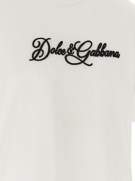 Dolce & Gabbana White Cotton T-Shirt