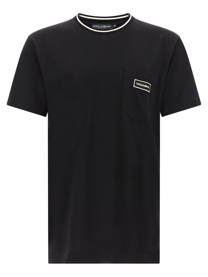 Dolce & Gabbana Black Cotton T-Shirt