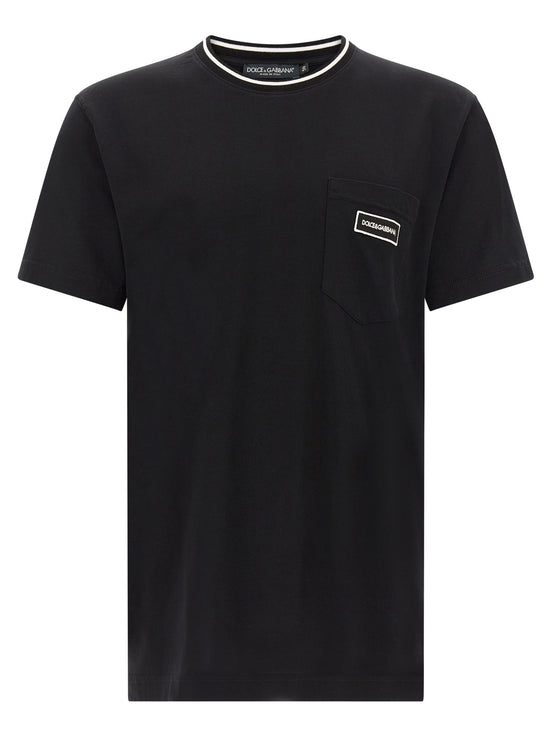 Dolce & Gabbana Black Cotton T-Shirt