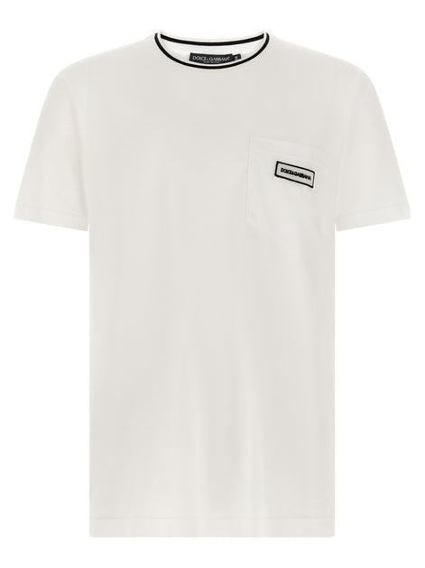Dolce & Gabbana White Cotton T-Shirt