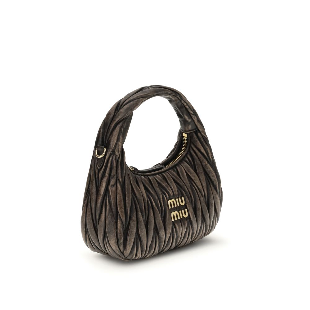 Miu Miu Wander Brown Lamb Shoulder Bag