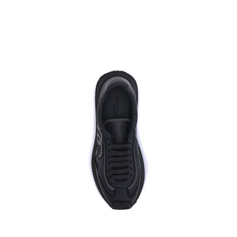 Dolce & Gabbana Black Fabric Athletic Sneakers