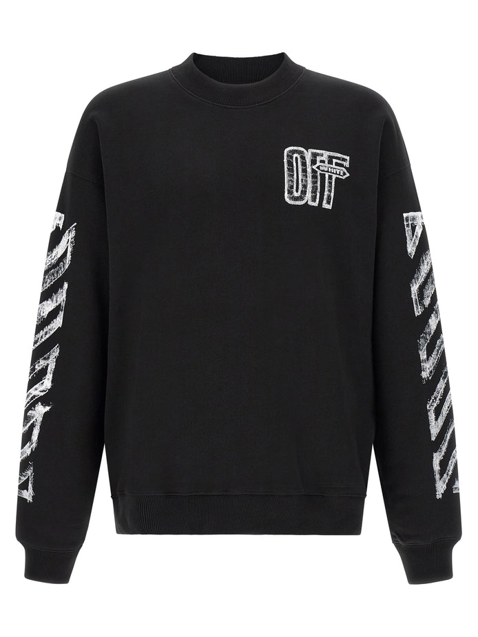 Off-White Black Cotton Sweatshirt