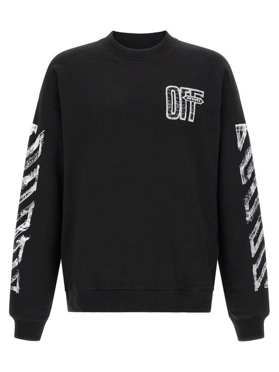 Off-White Black Cotton Sweatshirt