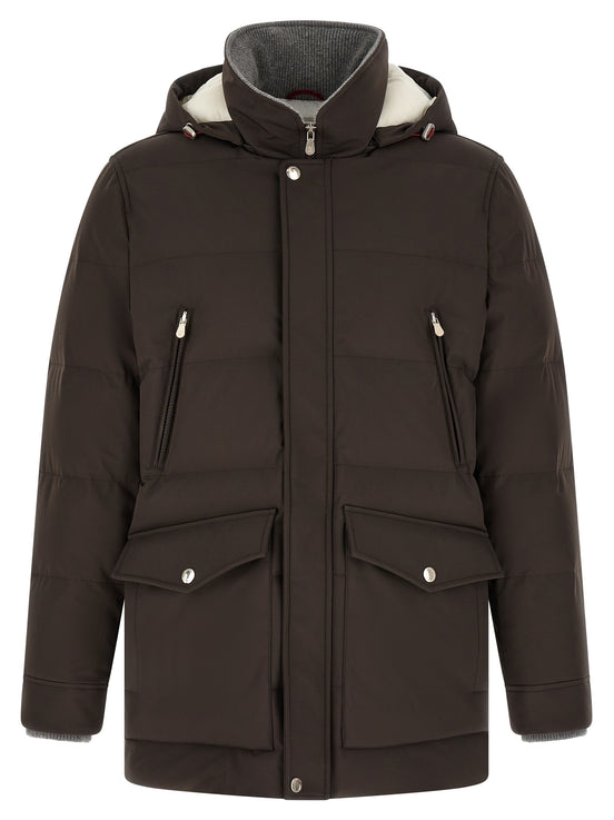 Brunello Cucinelli Brown Polyamide Parka