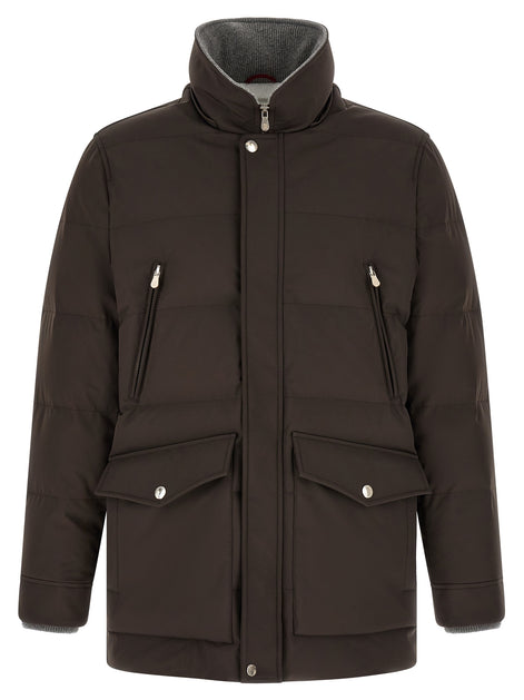Brunello Cucinelli Brown Polyamide Parka