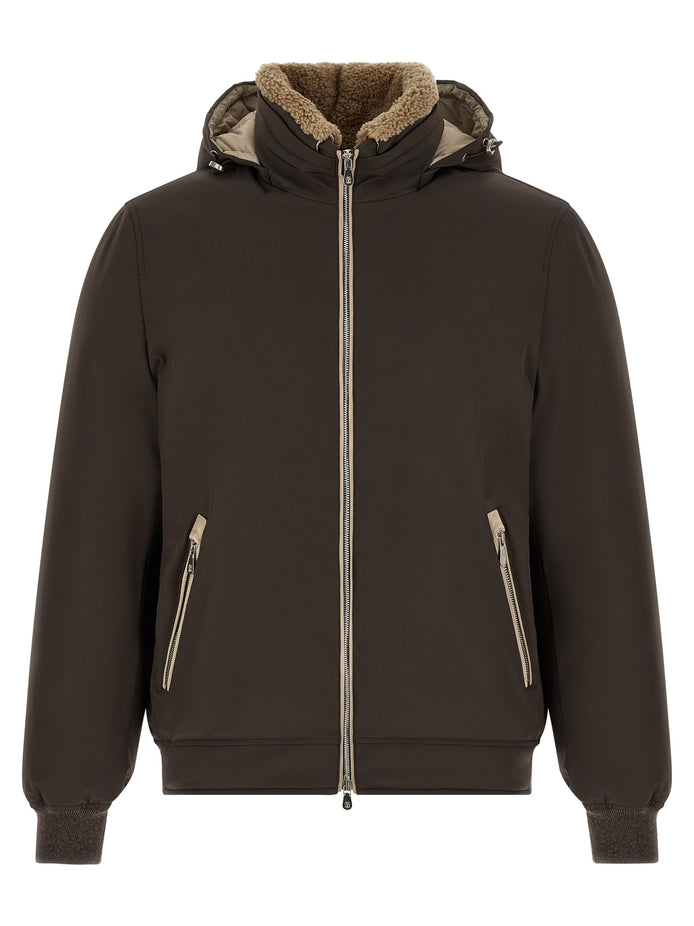 Brunello Cucinelli Brown Polyamide Full-Length Jacket
