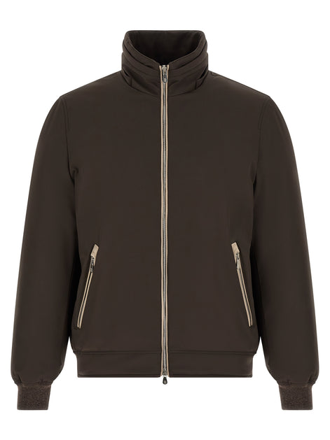 Brunello Cucinelli Brown Polyamide Full-Length Jacket