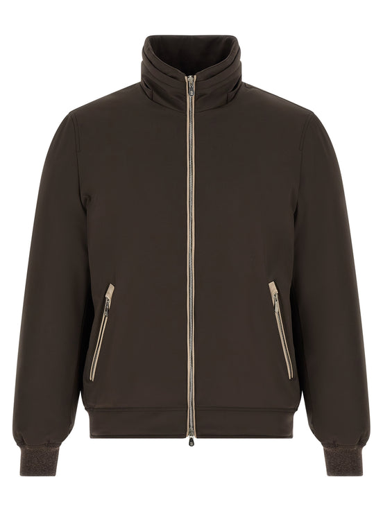 Brunello Cucinelli Brown Polyamide Full-Length Jacket