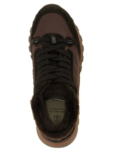 Brunello Cucinelli Black Calfskin Athletic Sneakers