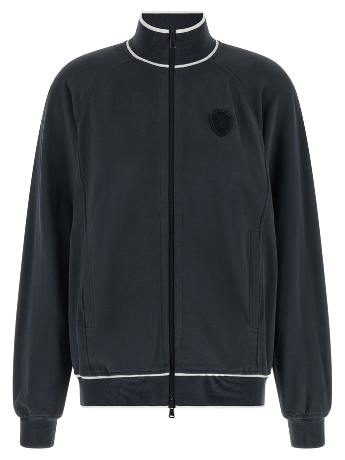 Brunello Cucinelli Blue Cotton Sweatshirt