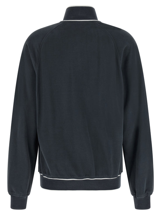 Brunello Cucinelli Blue Cotton Sweatshirt
