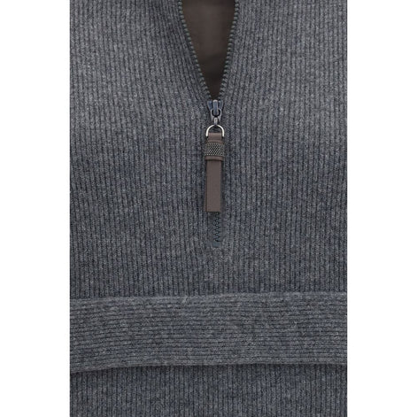 Brunello Cucinelli Gray Cashmere Sweatshirt