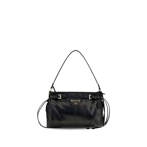 Prada Black Calf Leather Bos Taurus Handbag