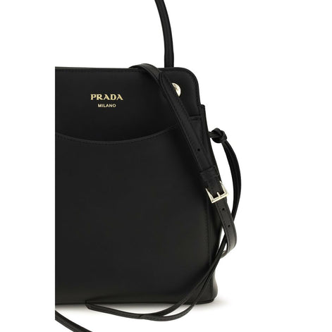 Prada Black Calf Leather Bos Taurus Shoulder Bag