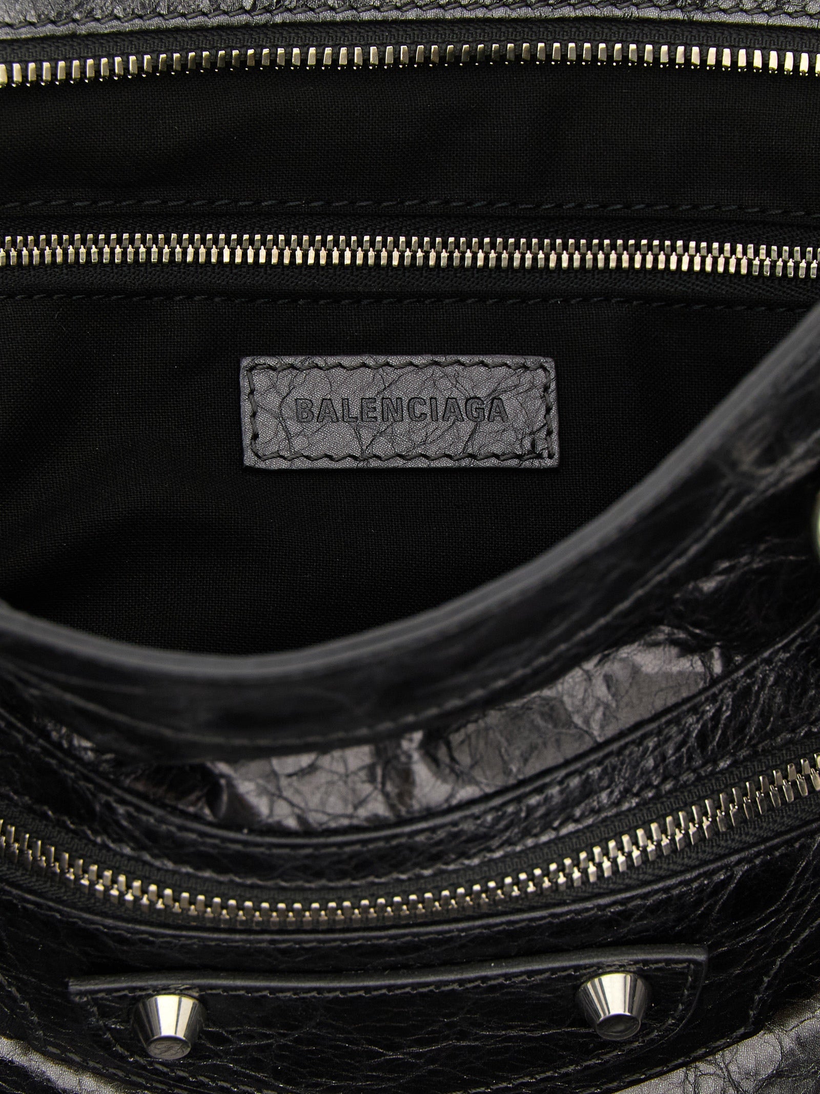 Balenciaga Le City medium Silver Lamb Leather Handbag
