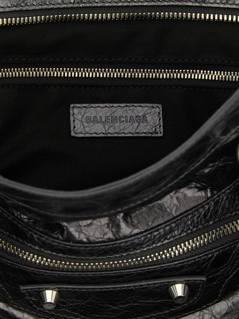 Balenciaga Le City medium Silver Lamb Leather Handbag