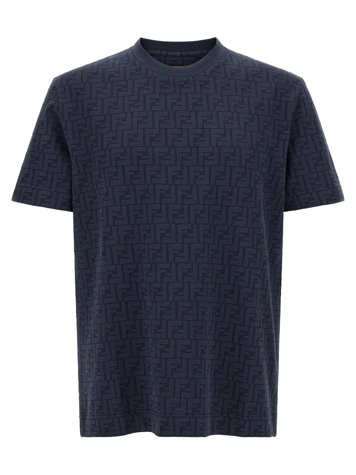 Fendi Blue Cotton T-Shirt