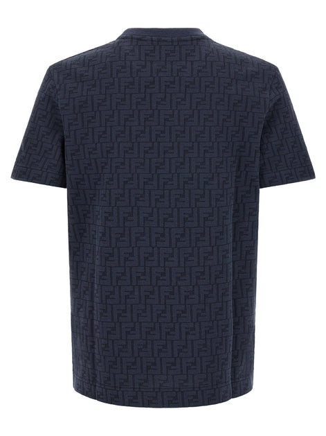 Fendi Blue Cotton T-Shirt