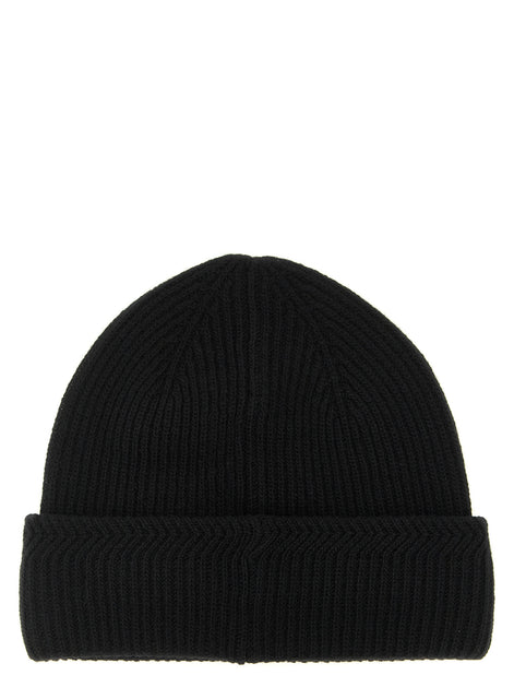 Moncler Black Virgin Wool Beanie