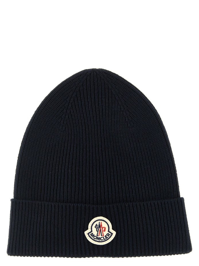 Moncler Blue Virgin Wool Beanie