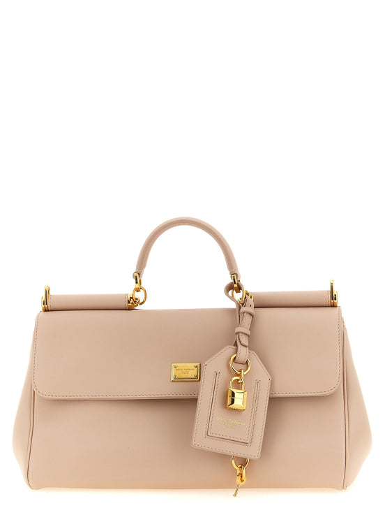 Dolce & Gabbana My Sicily Beige Leather Handbag