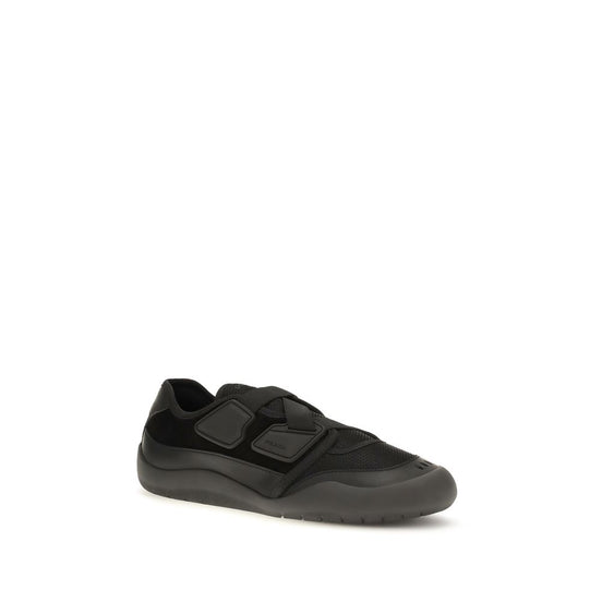 Prada Black Nylon Low Top Sneakers