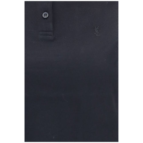 Saint Laurent Black Recycled Cotton Polo Shirt
