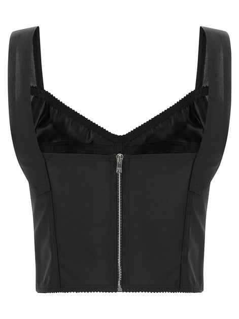 Dolce & Gabbana Black Polyamide Tank Tops