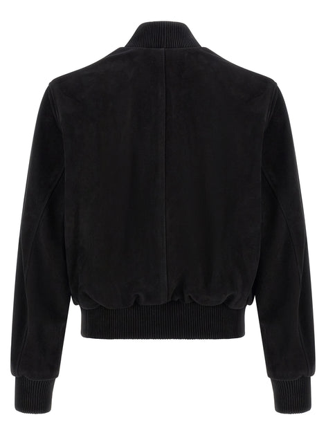 Ami Paris Black Goatskin Bomber